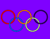 Coloring page Olympic rings painted bylianna