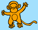 Coloring page Monkey painted bypacoo1