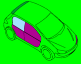 Coloring page Car seen from above painted byRiki