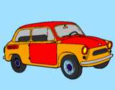 Coloring page Classic car painted bycaue