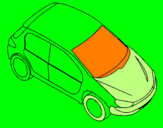 Coloring page Car seen from above painted byRiki