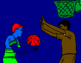 Coloring page Defending player painted byEleanor