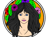 Coloring page Princess of the forest 2 painted bysadia