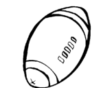 Coloring page American football ball painted byann