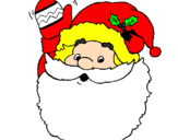 Coloring page Father Christmas waving painted bymarie cler