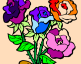 Coloring page Bunch of roses painted bydeliteful roses