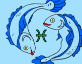 Coloring page Pisces painted byEmina