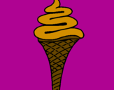 Coloring page One-flavour ice-cream painted bycamila