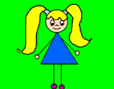 Coloring page Little girl 12 painted byEmina