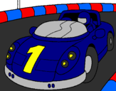 Coloring page Race car painted byl dragoa