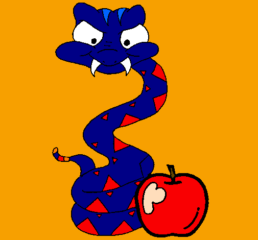 Snake and apple