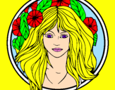 Coloring page Princess of the forest 2 painted bycamila