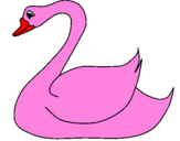 Coloring page Swan painted byButterfly