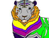 Coloring page Tiger painted byAdriano