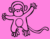 Coloring page Monkey painted byihuhghhy