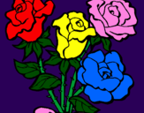 Coloring page Bunch of roses painted bykookie 