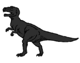 Coloring page Tyrannosaurus Rex painted byLucca