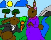 Coloring page Rabbits painted byjazmin jasso
