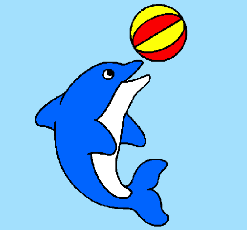 Dolphin playing with a ball