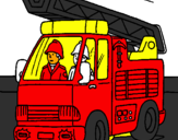 Coloring page Fire engine painted byOier