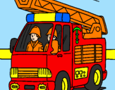 Coloring page Fire engine painted byAhmad Farhan 