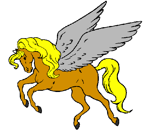 Pegasus flying