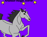 Coloring page Arabian Horse painted bymia