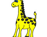 Coloring page Giraffe painted bykizzy