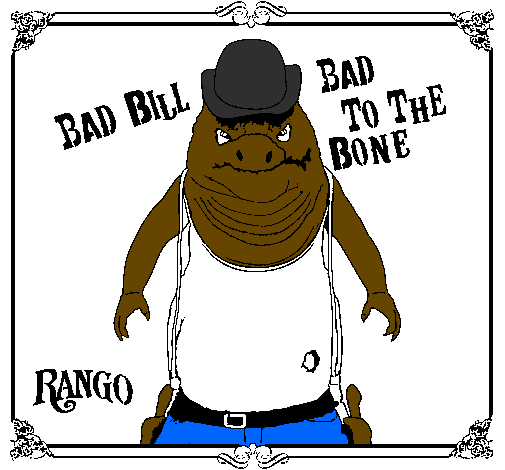 Colored page Bad Bill painted by rango
