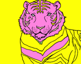 Coloring page Tiger painted bywiverson