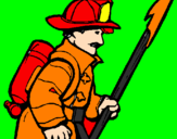 Coloring page Firefighter painted byAhmad Farhan 