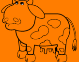 Coloring page Thoughtful cow painted bybryan