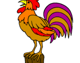 Coloring page Cock singing painted byshammy