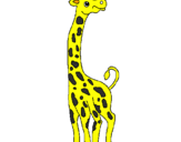 Coloring page Giraffe painted byGiraffe