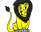Coloring page Lion painted byLion