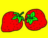 Coloring page strawberries painted byAriana $