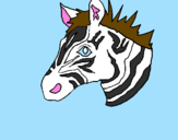 Coloring page Zebra II painted bypedro