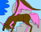Coloring page Pegasus painted byniko da mari