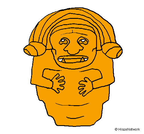 Mayan demon statue