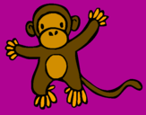 Coloring page Monkey painted byAriana $