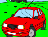 Coloring page Car on the road painted byalex