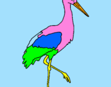 Coloring page Stork  painted byeric