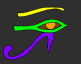 Coloring page Eye of Horus painted byfaith m