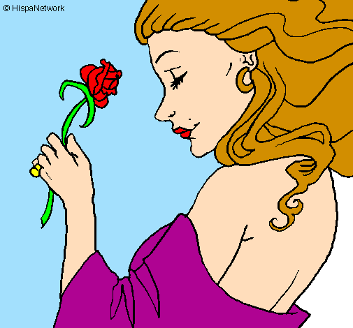 Princess with a rose