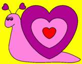 Coloring page Heart snail painted byCOCO