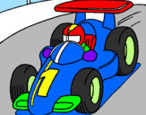 Coloring page Racing car painted byrory lightning