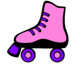 Coloring page Roller skate painted byJasmine