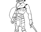 Coloring page Gladiator painted bymilo