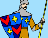 Coloring page Knight of the Court painted bylogan