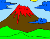 Coloring page Mount Fuji painted by1212